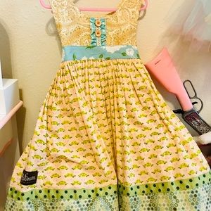 Size 2 Matilda Jane Platinum Turtle Dress